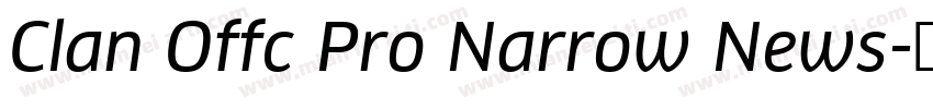 Clan Offc Pro Narrow News字体转换
